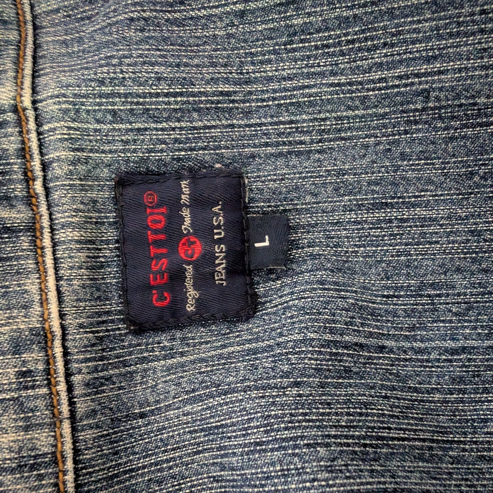 Denim Jacket with Button Closure - Picture 3 of 6